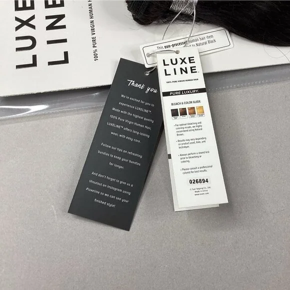 Natural Body 20” Natural Black 100% Pure Virgin Human Hair Extensions - Picture 5 of 7